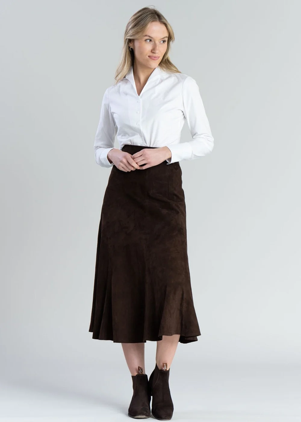 Panel Suede Skirt - Image 5