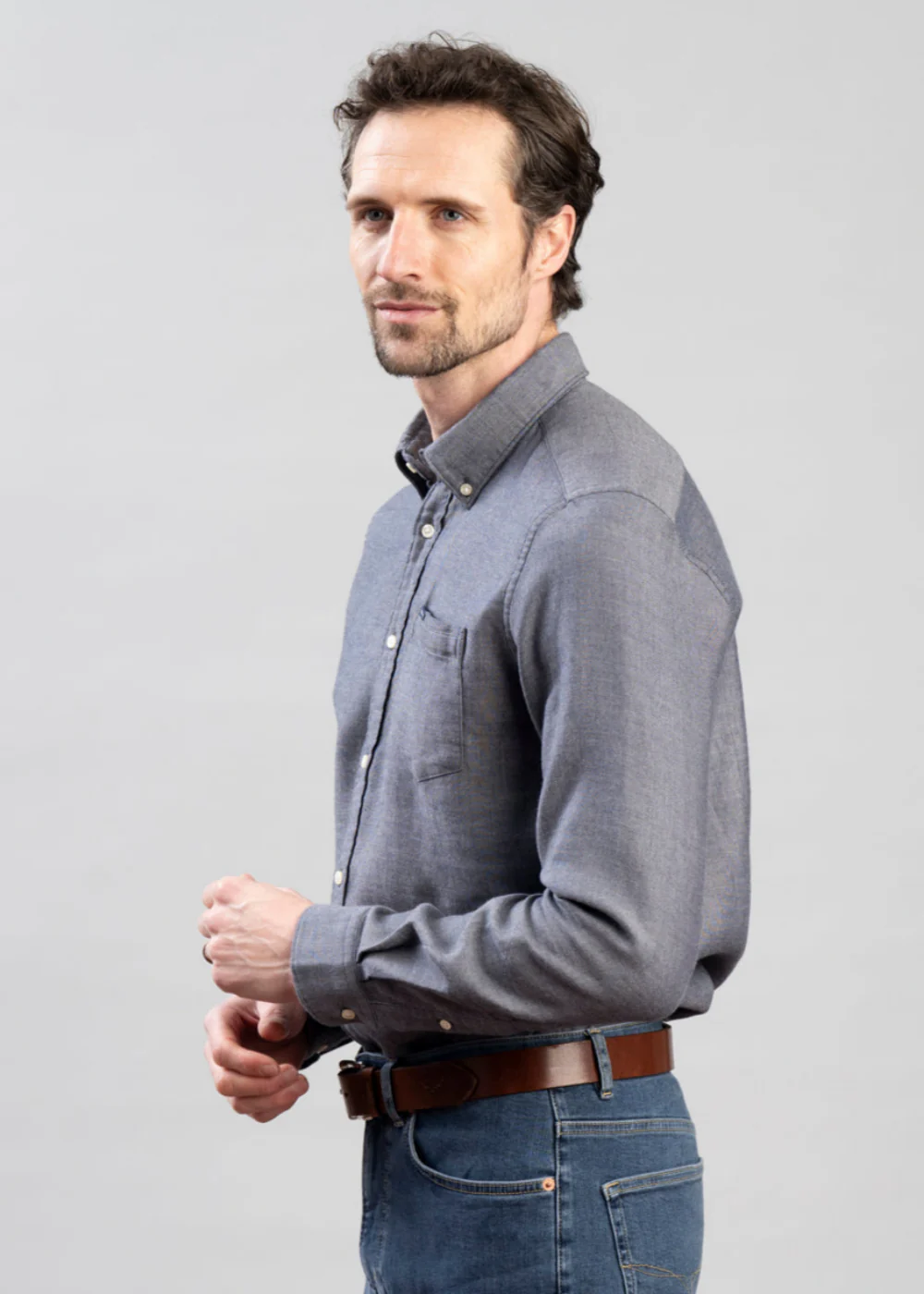 Buckley Tailored Herringbone Shirt - Image 3