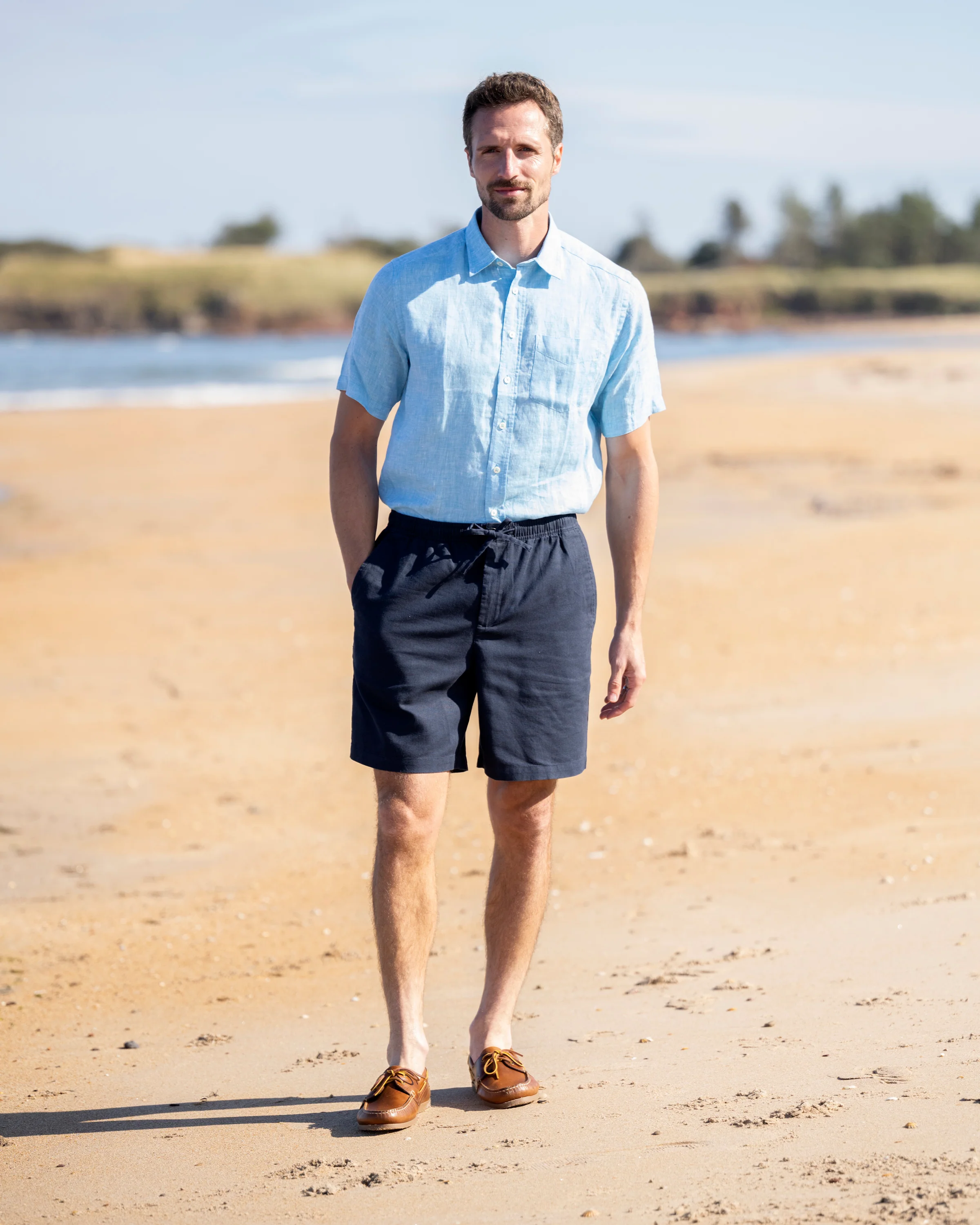Cotton Linen Relaxed Shorts - Image 2