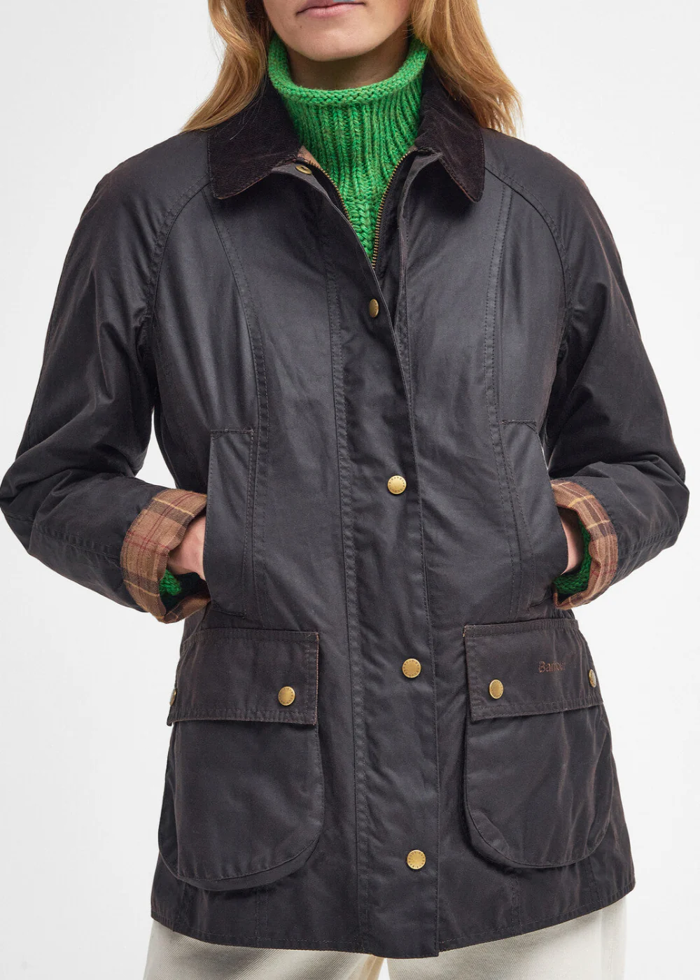 Ladies Beadnell Wax Jacket - Image 3
