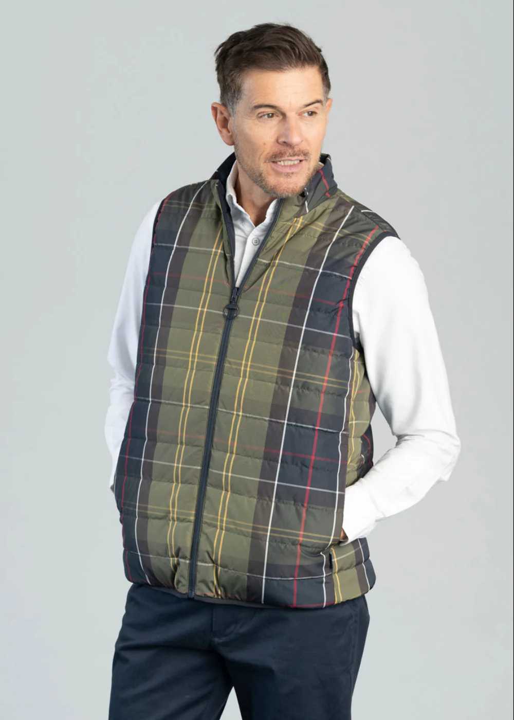 Reversible Tartan Puffer Gilet - Image 2