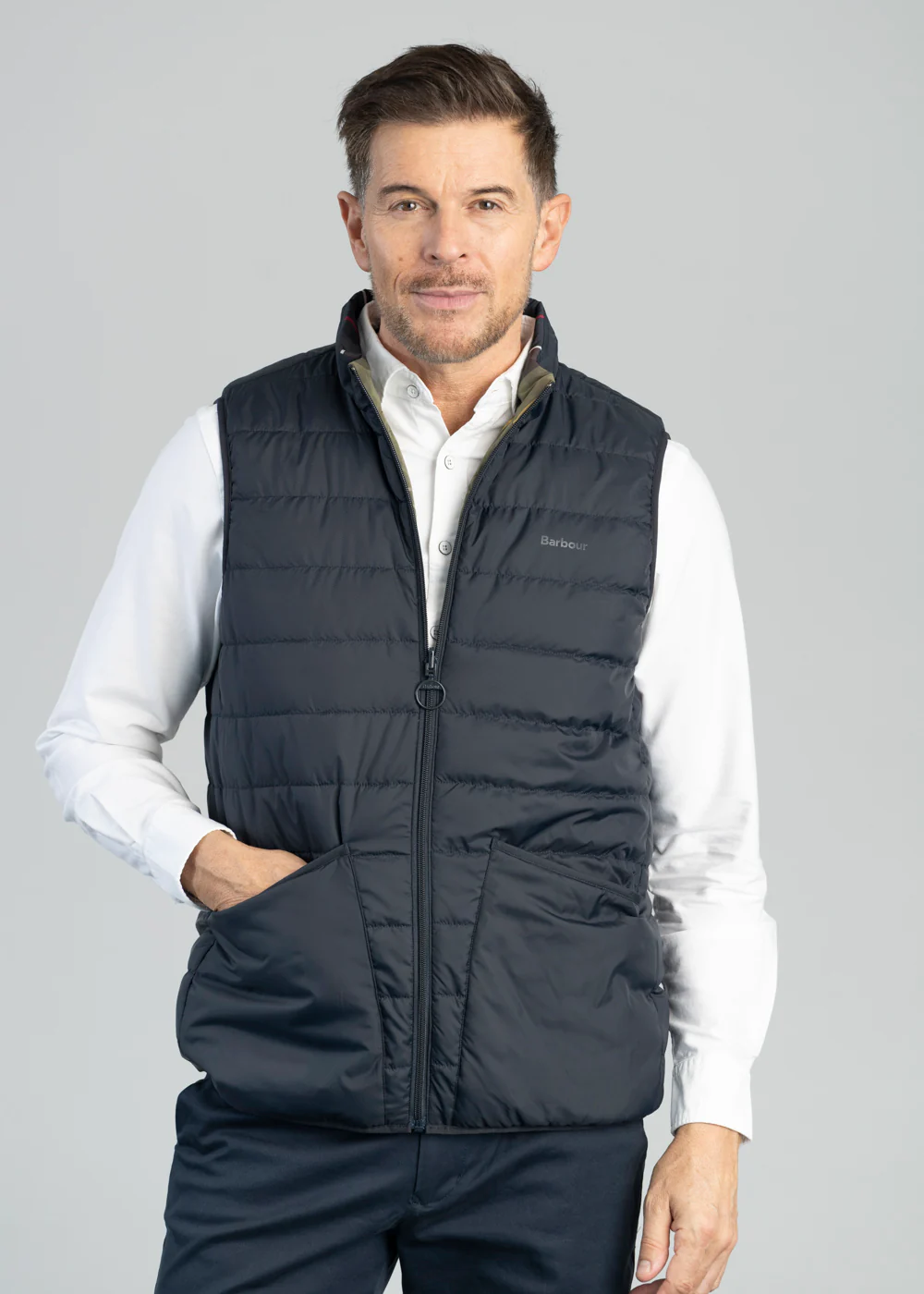 Reversible Tartan Puffer Gilet - Image 3