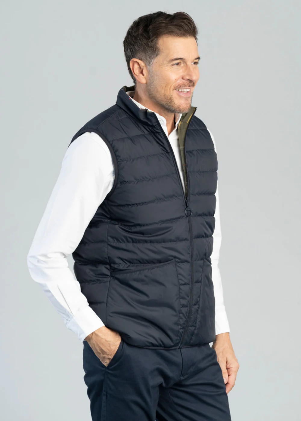 Reversible Tartan Puffer Gilet - Image 5