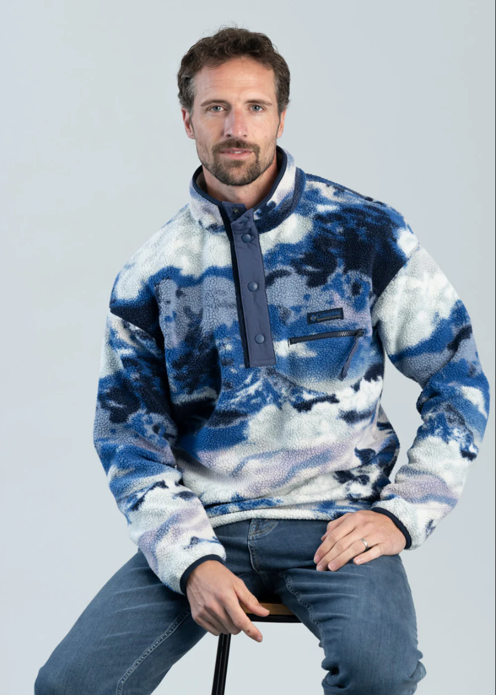 Helvetia II Printed Half Snap Fleece - Image 2