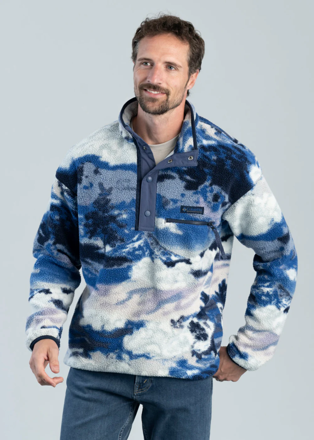 Helvetia II Printed Half Snap Fleece - Image 3