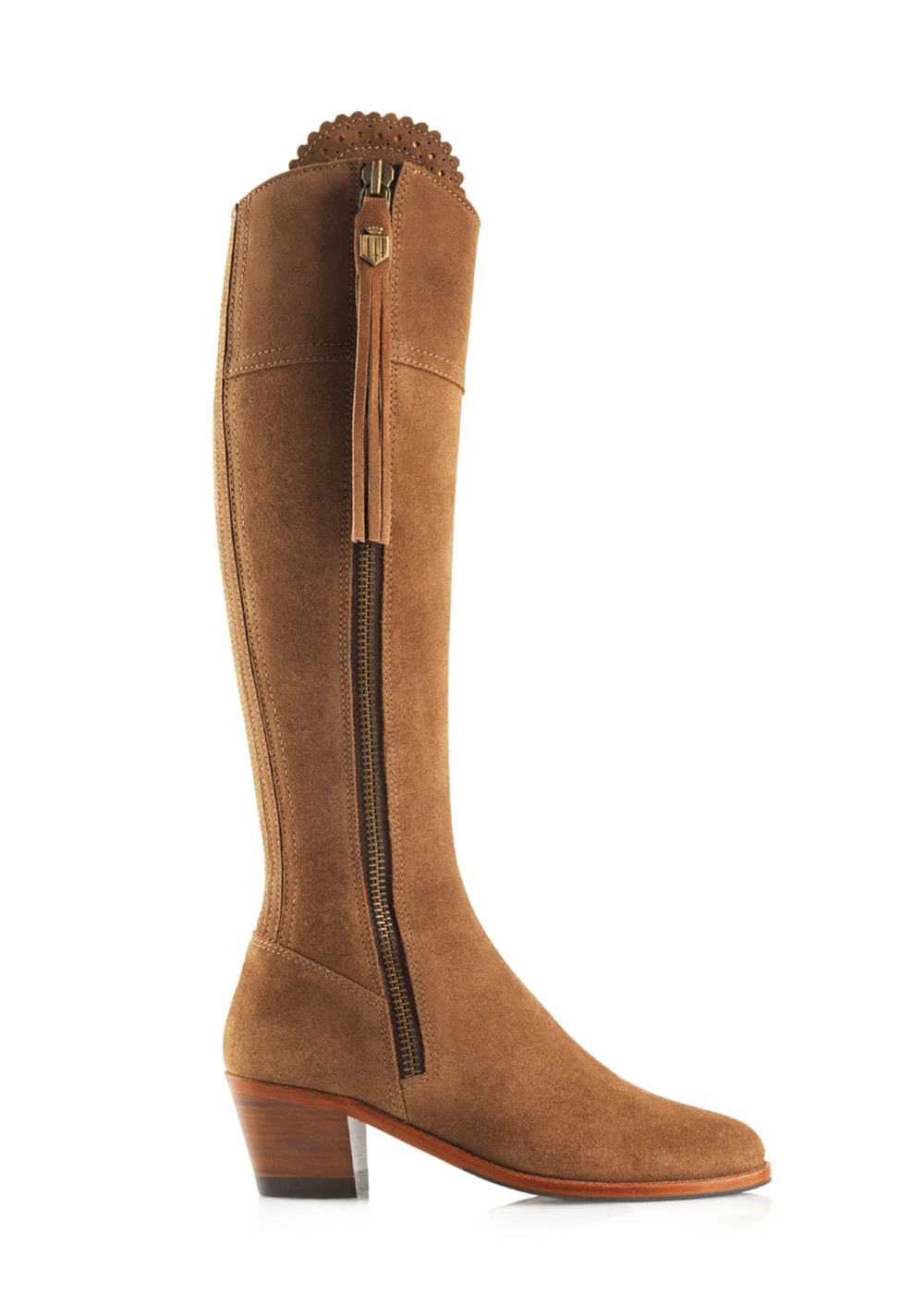 Suede Regina Heeled Narrow Fit Boots - Image 2
