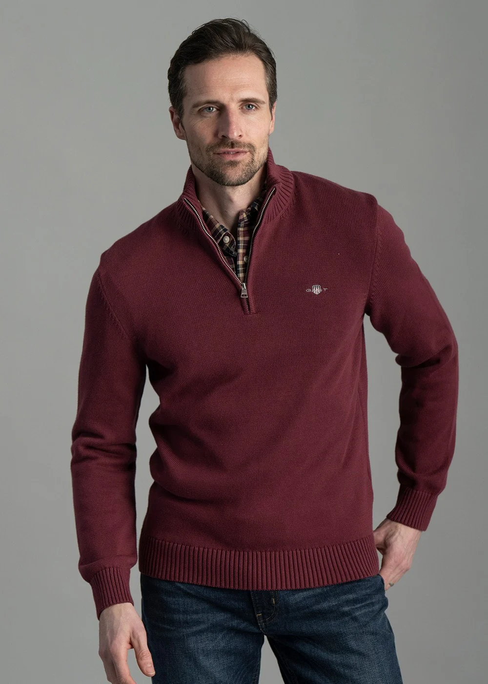 Casual Cotton Half Zip - Image 7