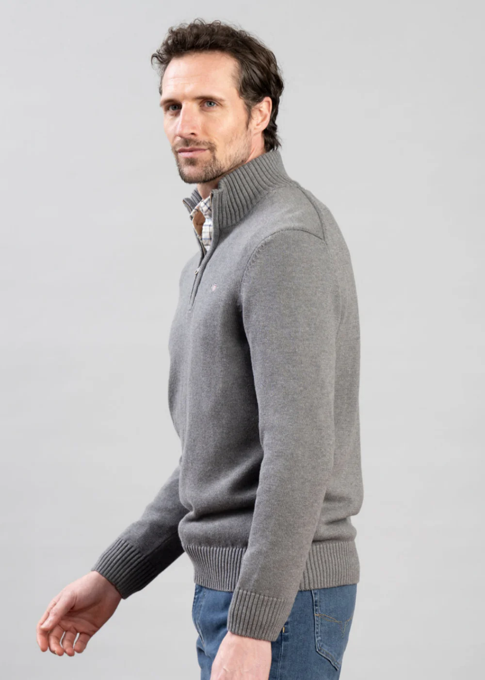 Casual Cotton Half Zip - Image 2