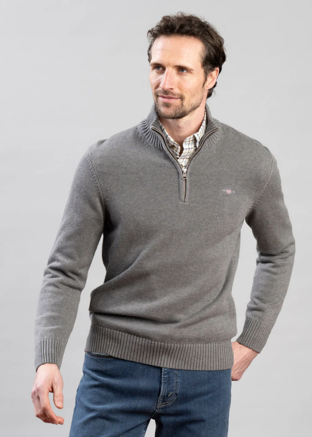 Casual Cotton Half Zip - Image 4