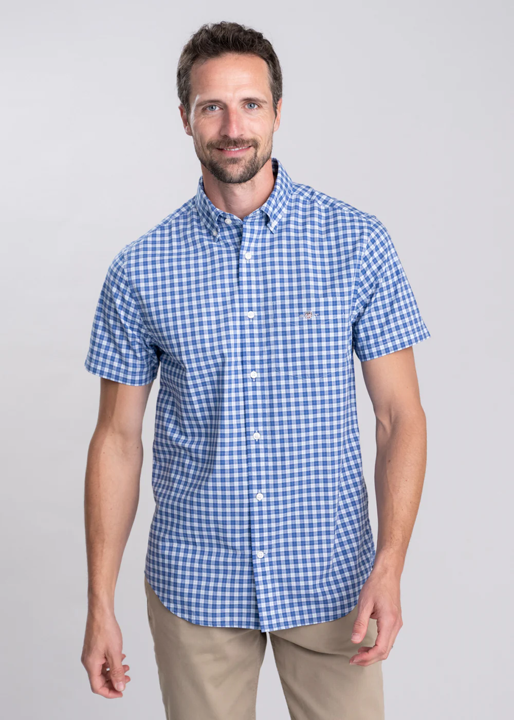 Classic Poplin Check Short Sleeve Shirt