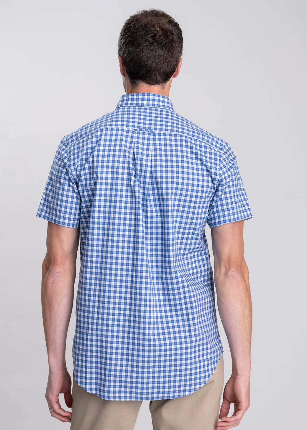 Classic Poplin Check Short Sleeve Shirt - Image 3