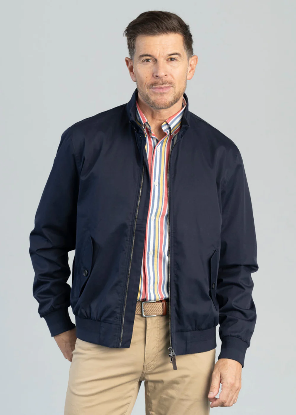 Cotton Blend Harrington Jacket - Image 3