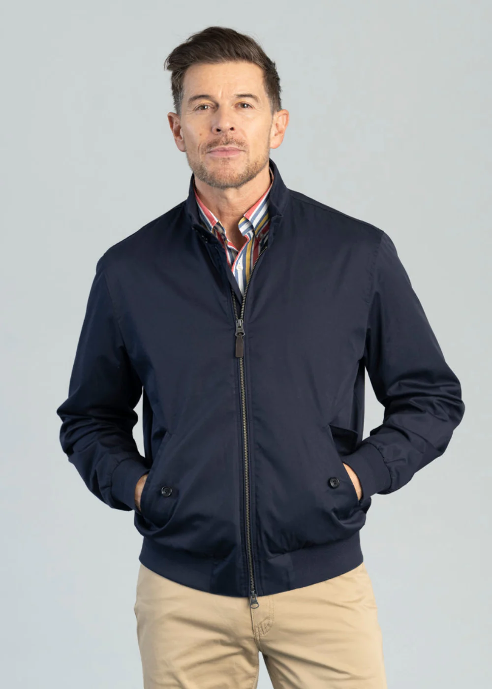 Cotton Blend Harrington Jacket - Image 5