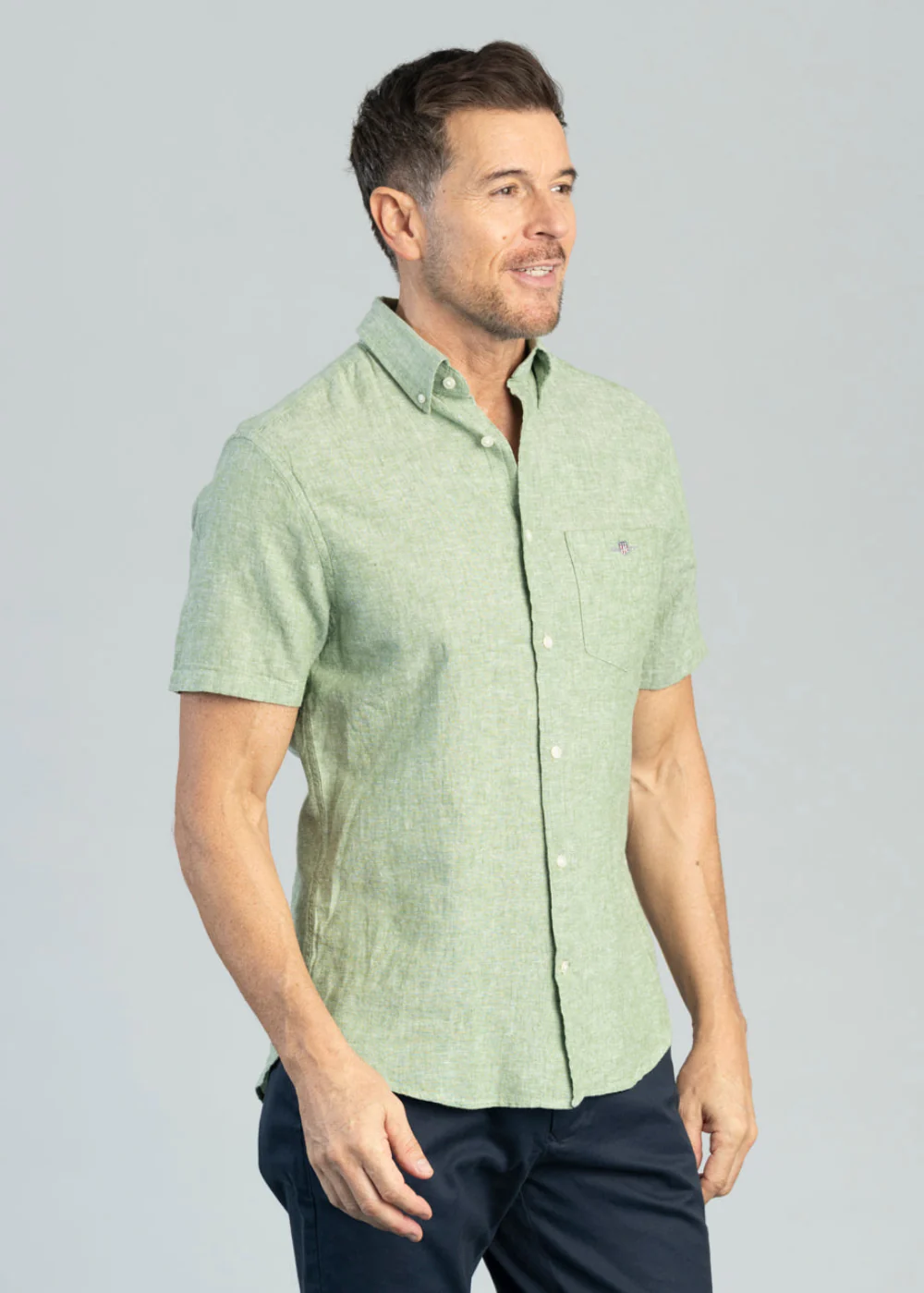 Cotton Linen Short Sleeve Shirt - Image 2