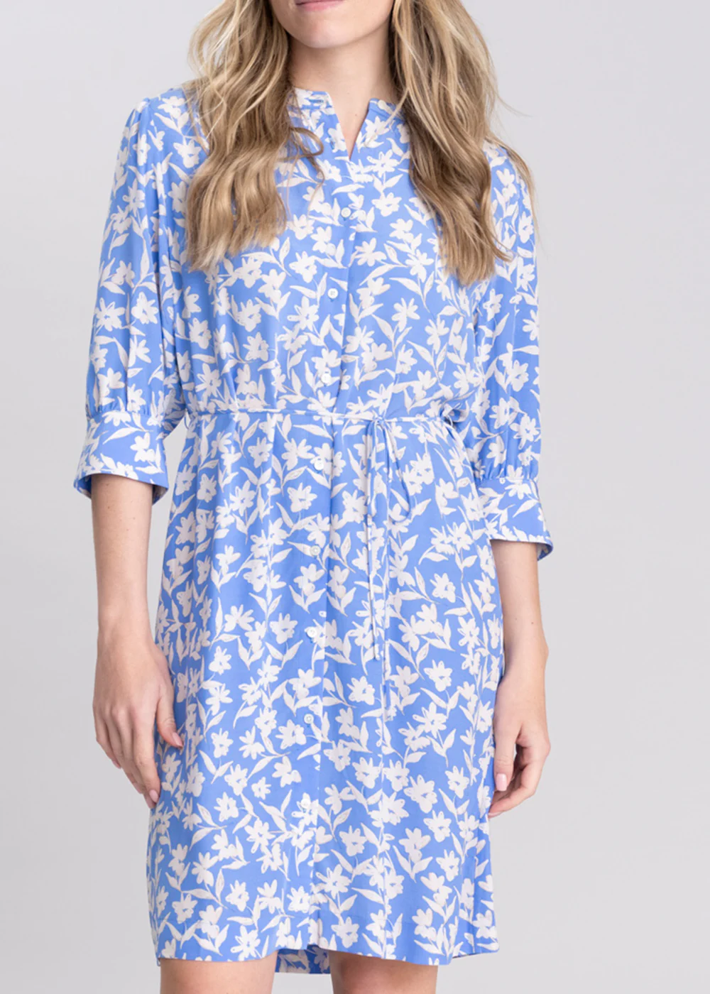Floral Print Shirt Dress - Image 4
