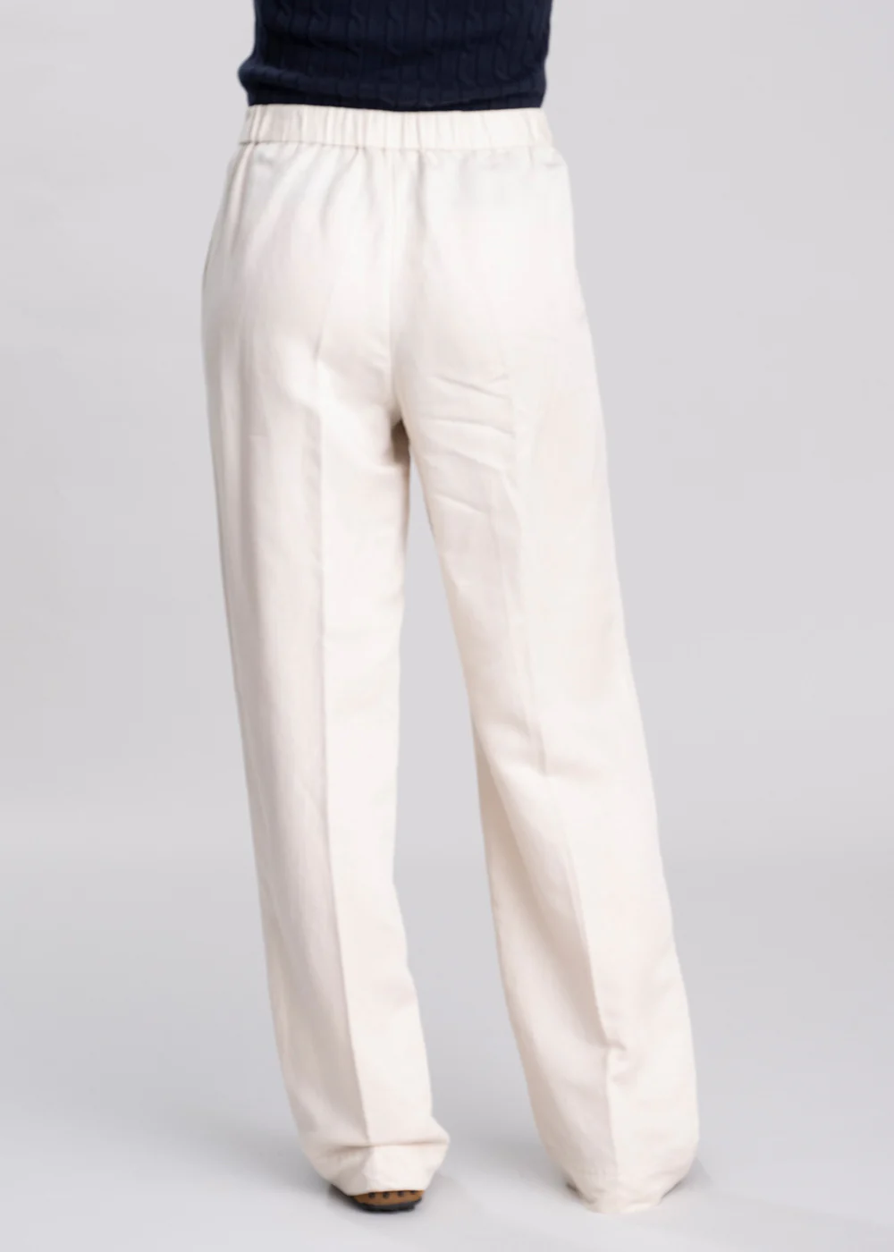 Linen Blend Pull On Trousers - Image 3