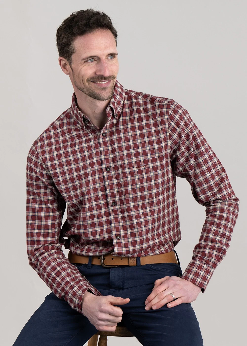 Micro Tartan Flannel Shirt - Image 2