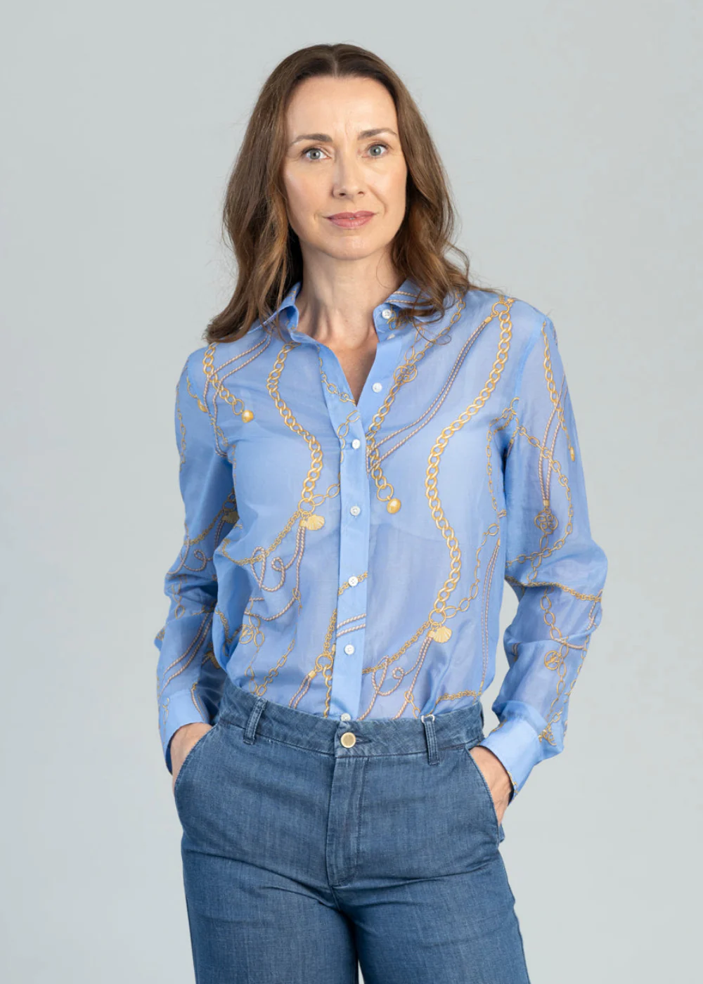 Printed Cotton Silk Shirt