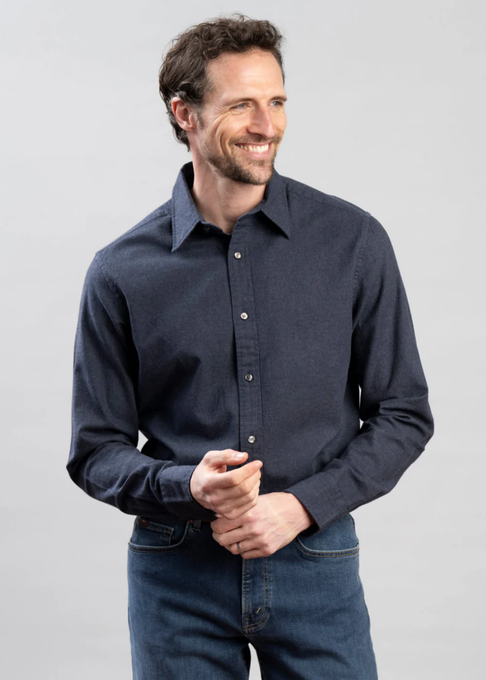Regular Flannel Melange Shirt