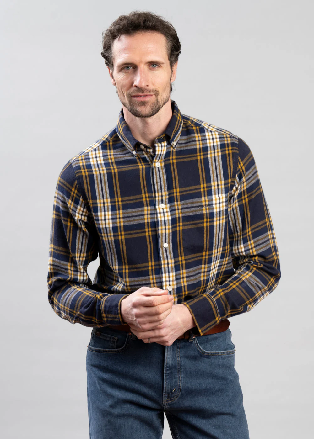 Regular Windblown Flannel Check Shirt - Image 3