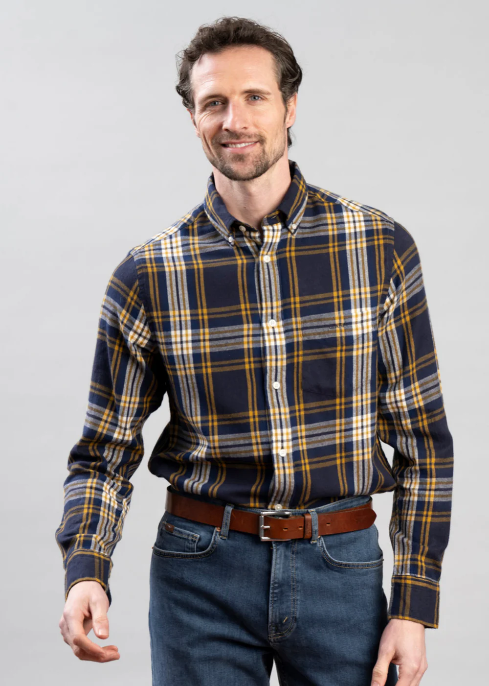 Regular Windblown Flannel Check Shirt - Image 5