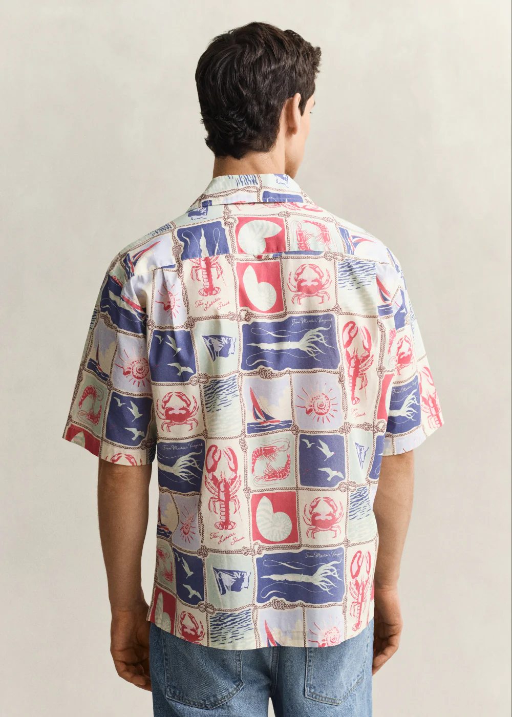 Relaxed Nautical Print Short Sleeve Shirt - Image 2