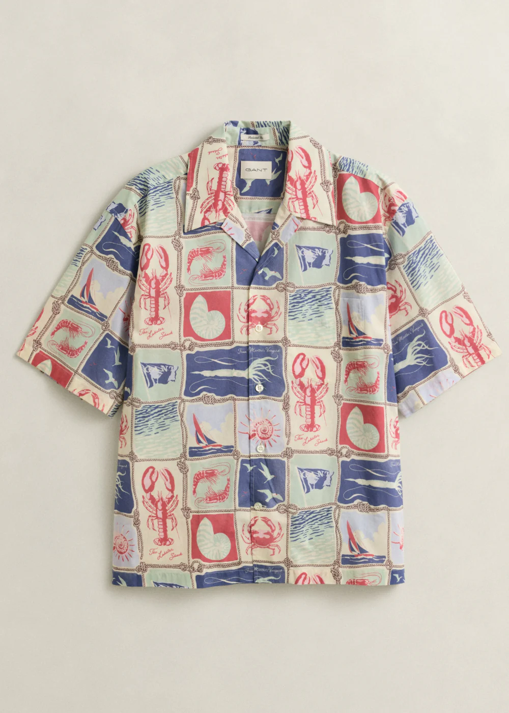 Relaxed Nautical Print Short Sleeve Shirt - Image 5
