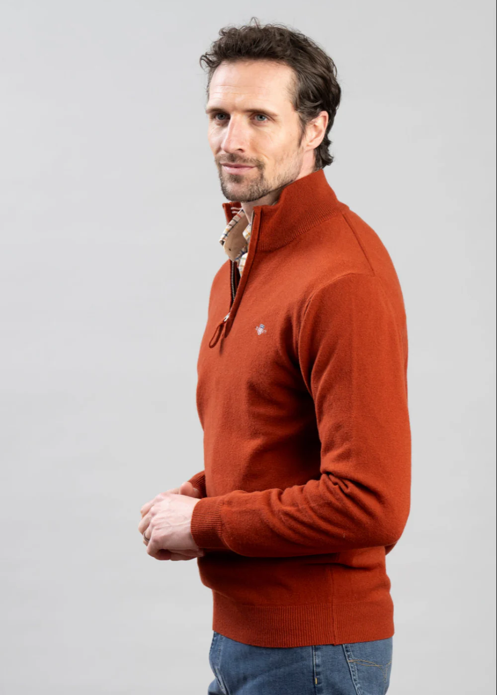 Superfine Lambswool Half Zip - Image 3
