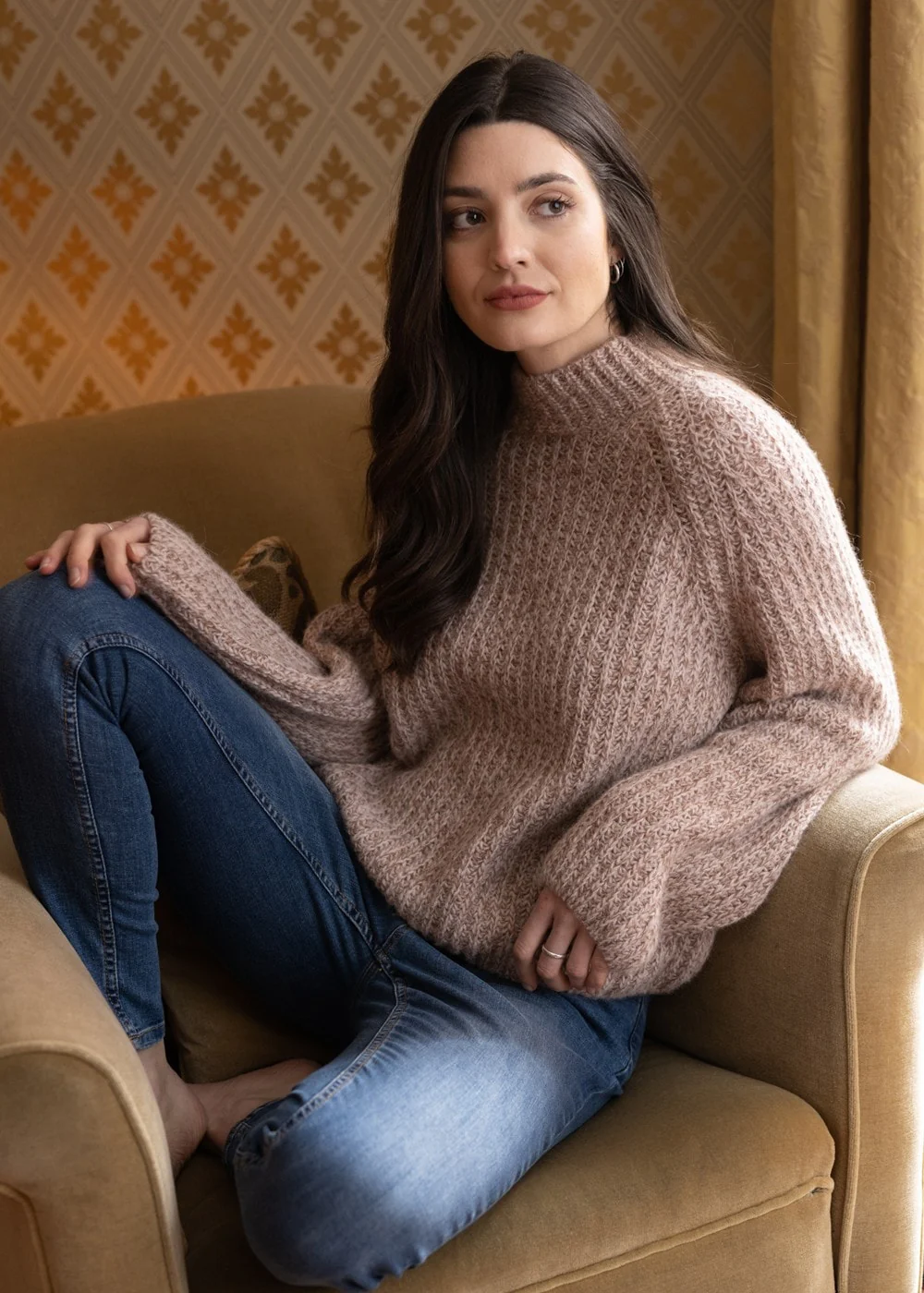 Textured Stand Collar Knit - Image 2