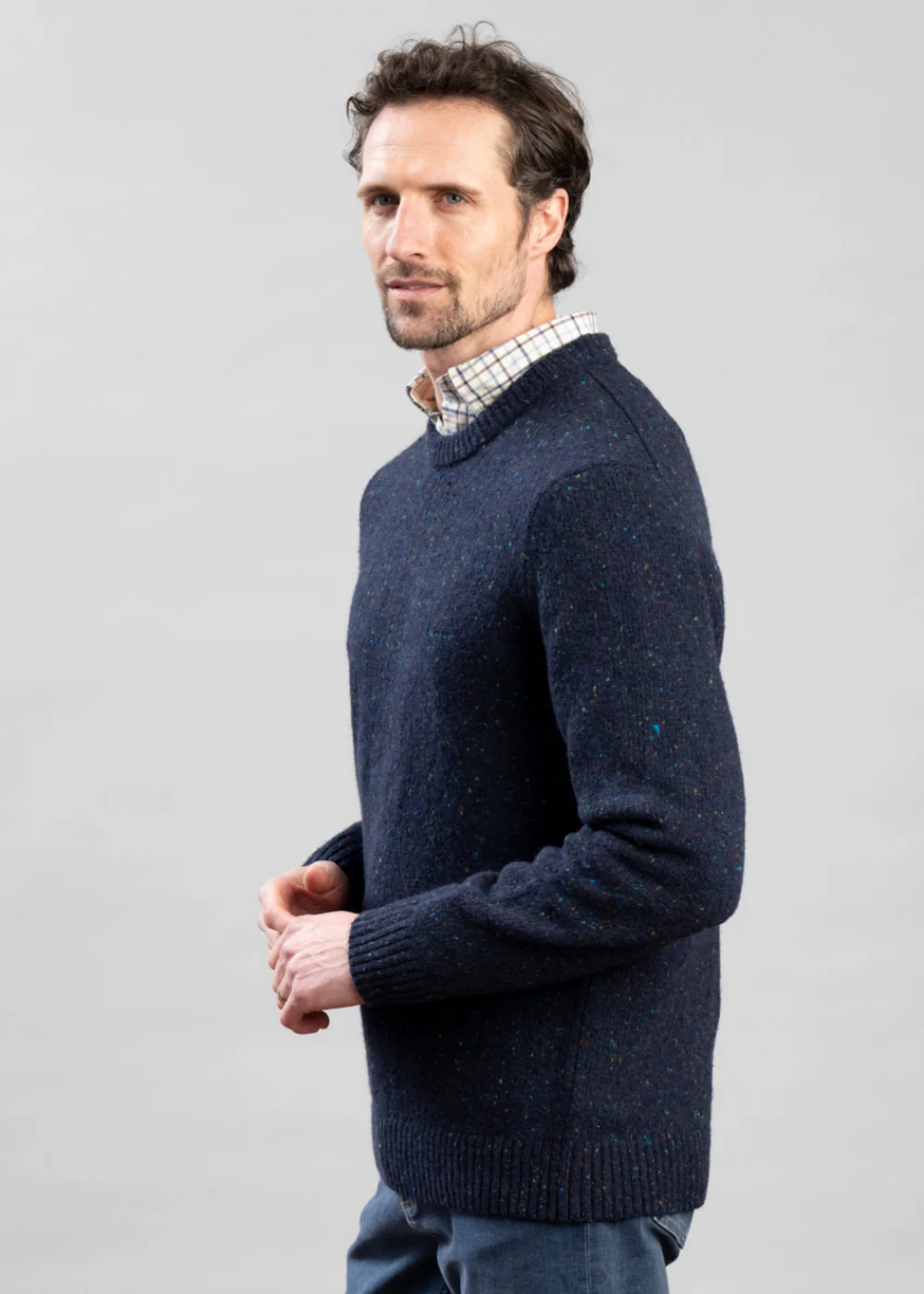 Wool Blend Neps Crew Neck - Image 2