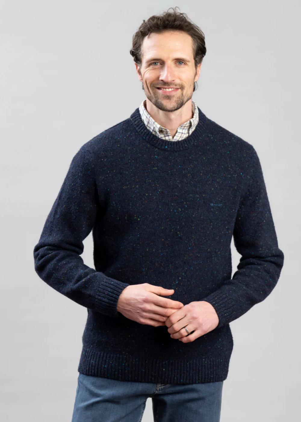 Wool Blend Neps Crew Neck - Image 3