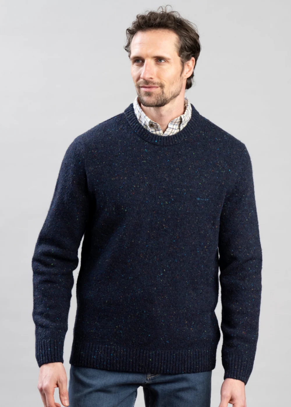 Wool Blend Neps Crew Neck - Image 5
