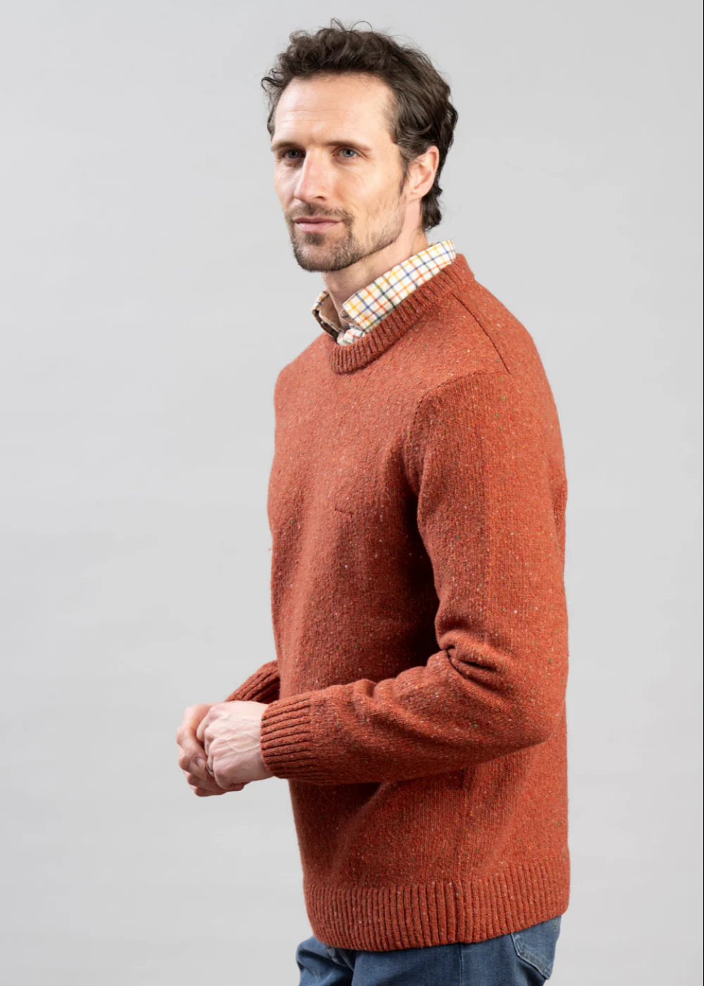 Wool Blend Neps Crew Neck - Image 2