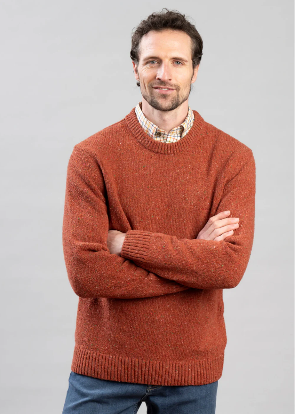 Wool Blend Neps Crew Neck - Image 3