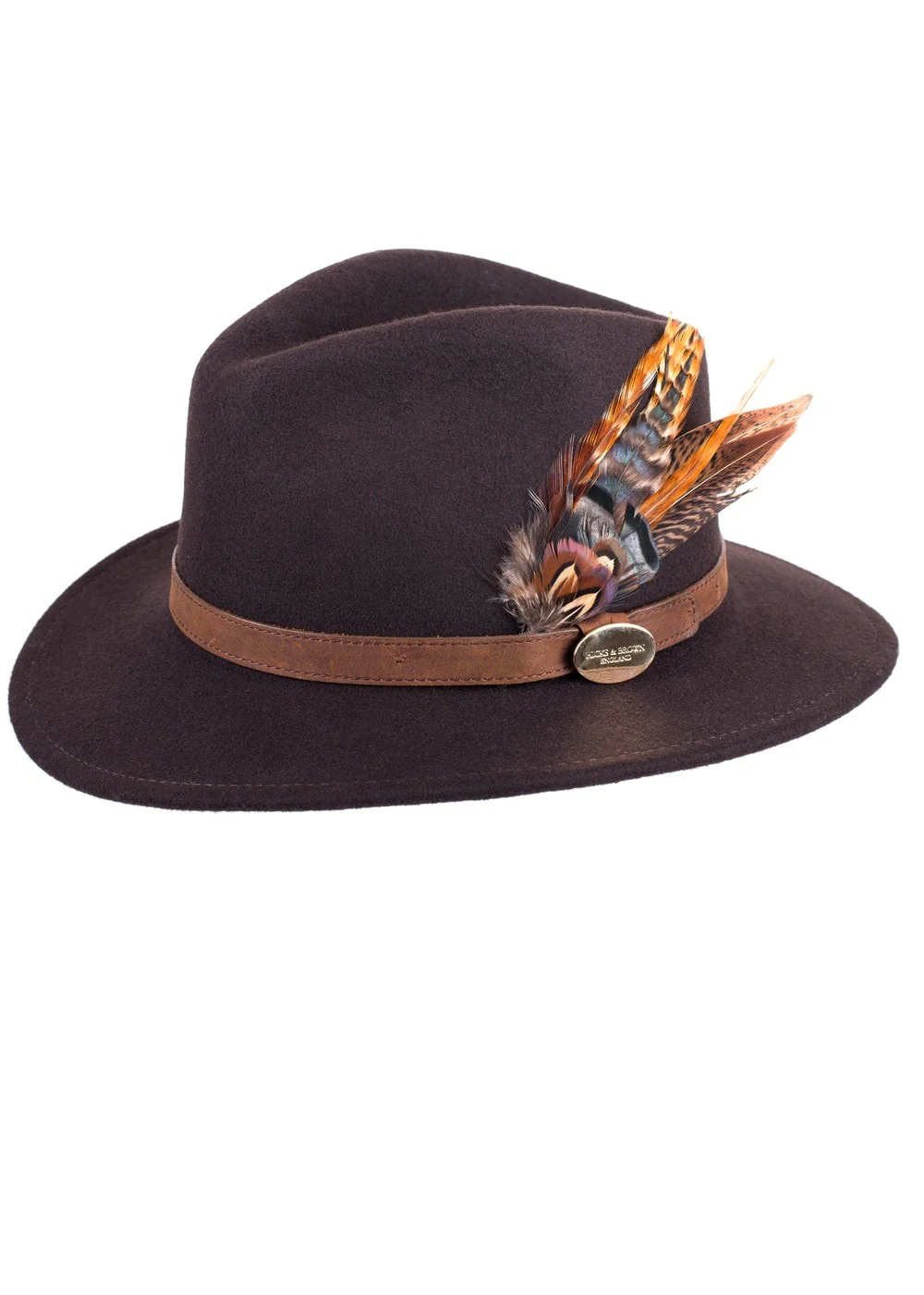 Suffolk Fedora Bronze Side Feather