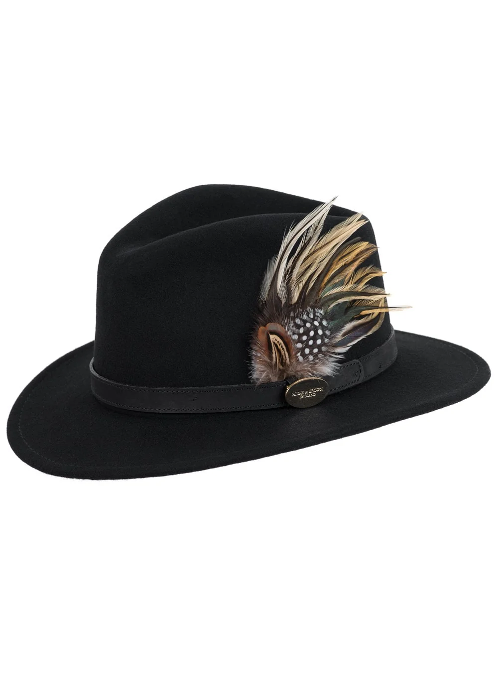 Suffolk Fedora Fawn Side Feather