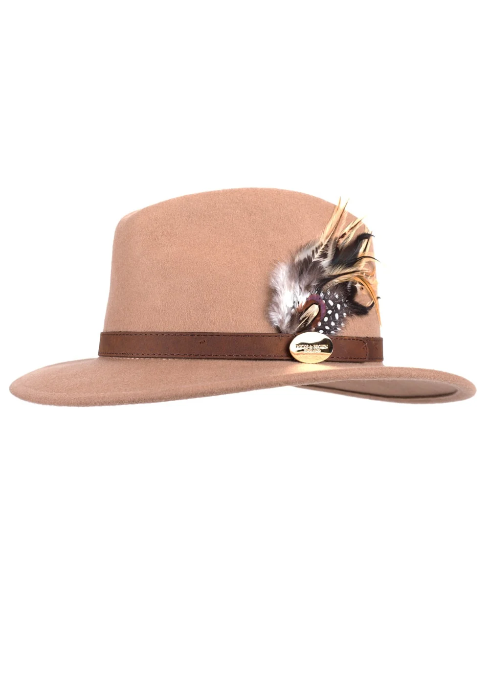 Suffolk Fedora Fawn Side Feather - Image 3