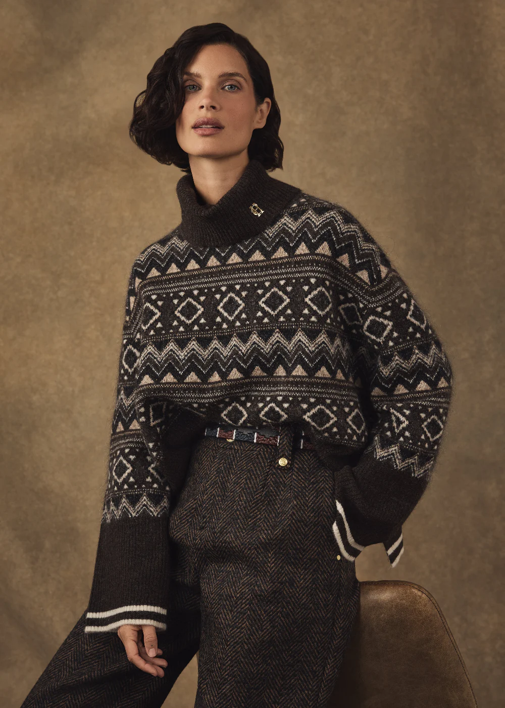 Antonia Fairisle Roll Neck Knit - Image 7