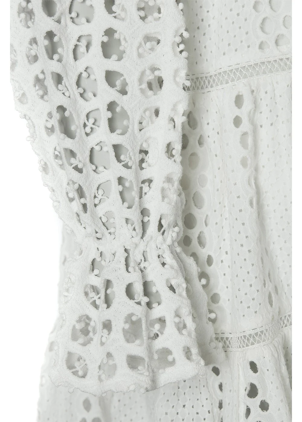 Broderie Lace V-Neck Midi Dress - Image 10