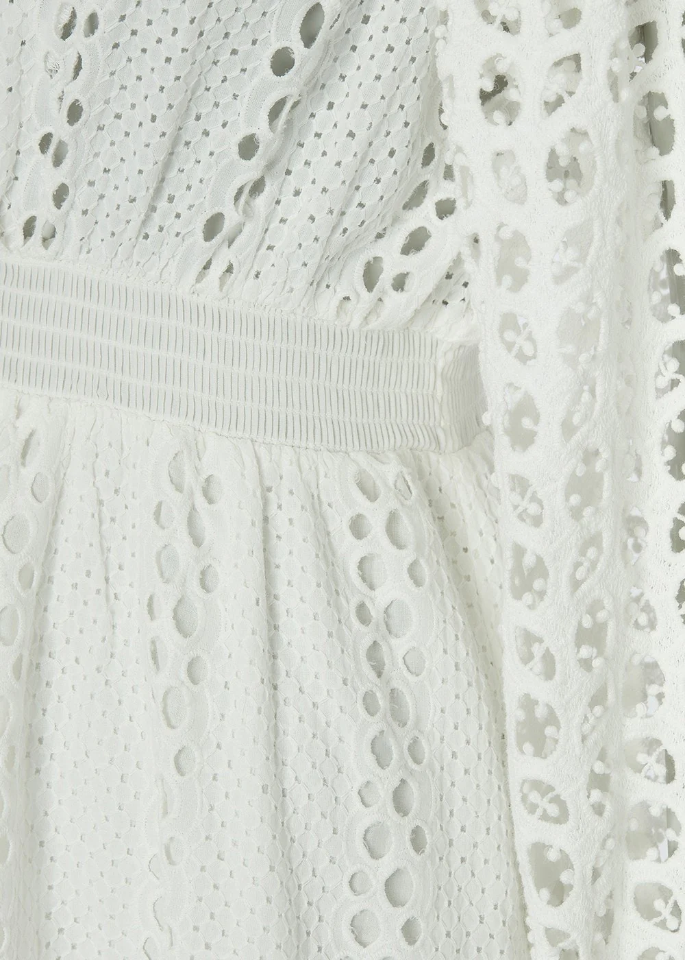 Broderie Lace V-Neck Midi Dress - Image 8