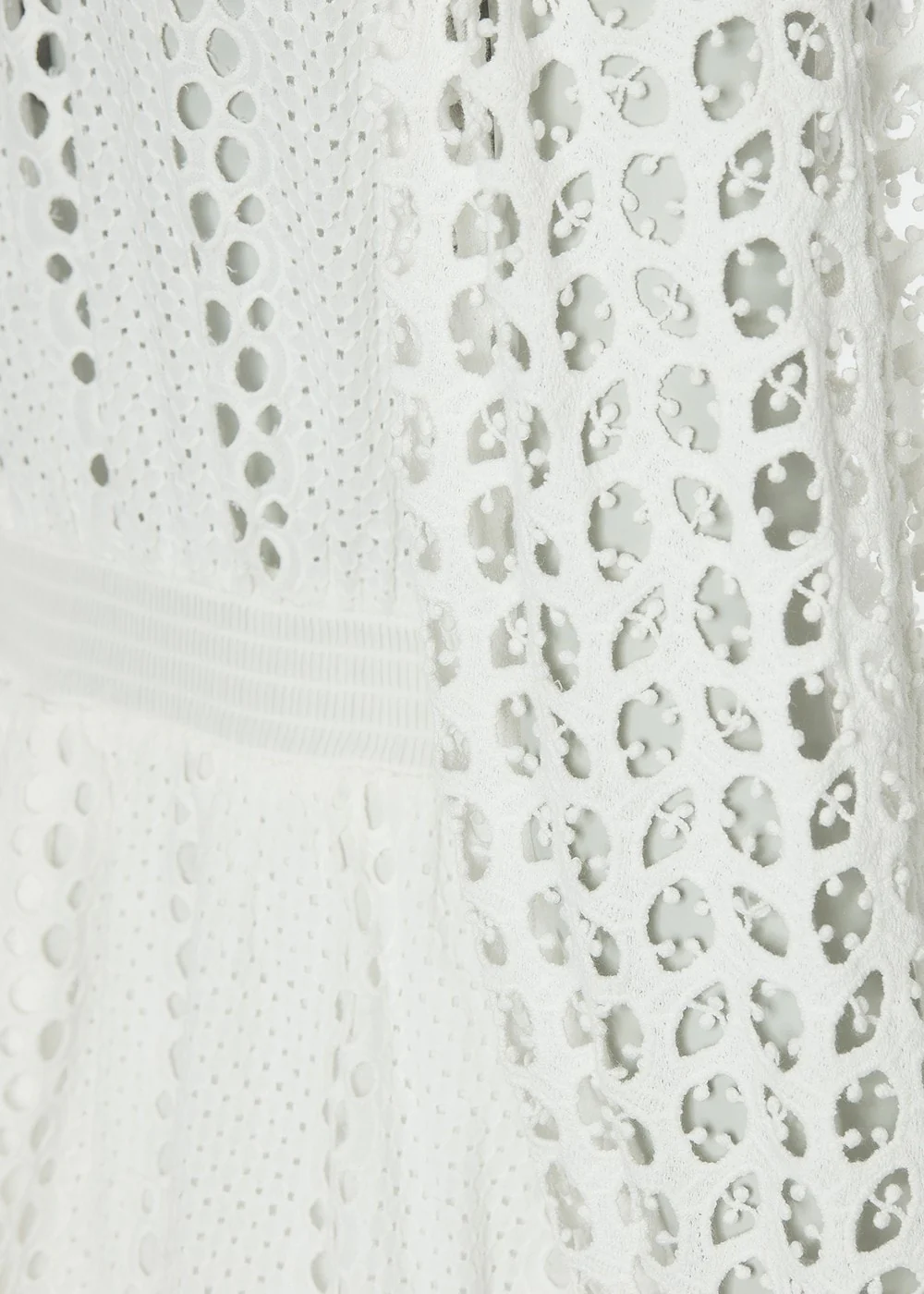Broderie Lace V-Neck Midi Dress - Image 9
