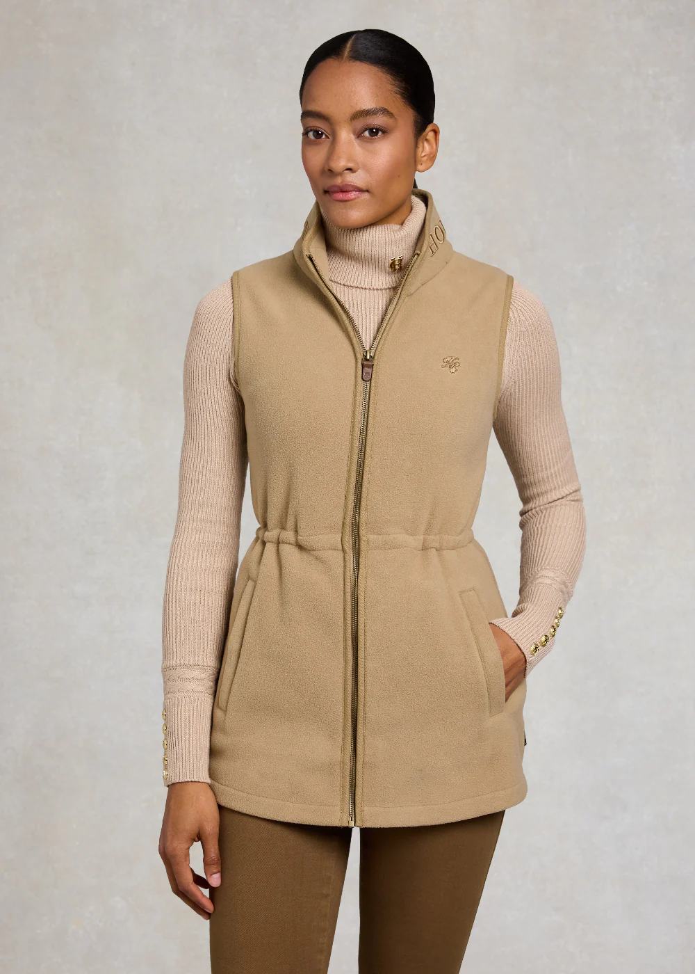Country Longline Fleece Gilet - Image 2