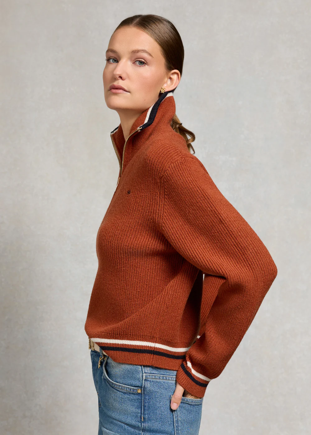 Jessica Quarter Zip Knit - Image 2