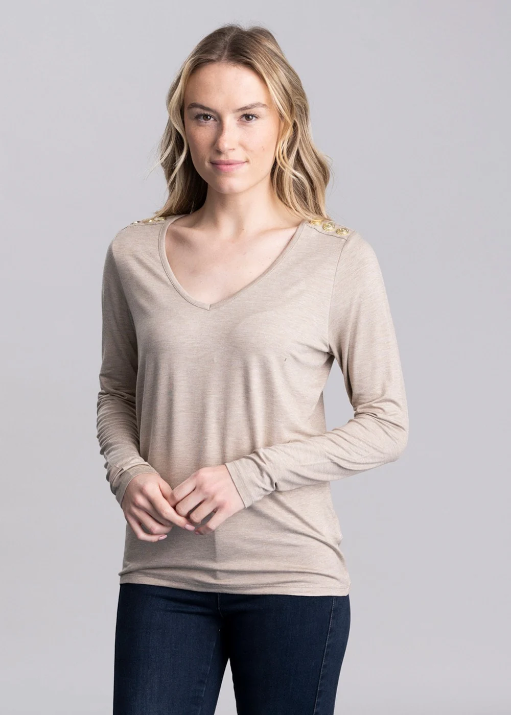 Long Sleeve V-Neck T-Shirt - Image 2