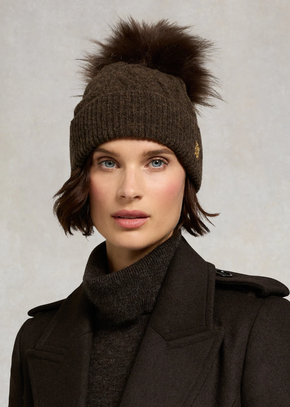 Sloane Cable Bobble Hat - Image 3