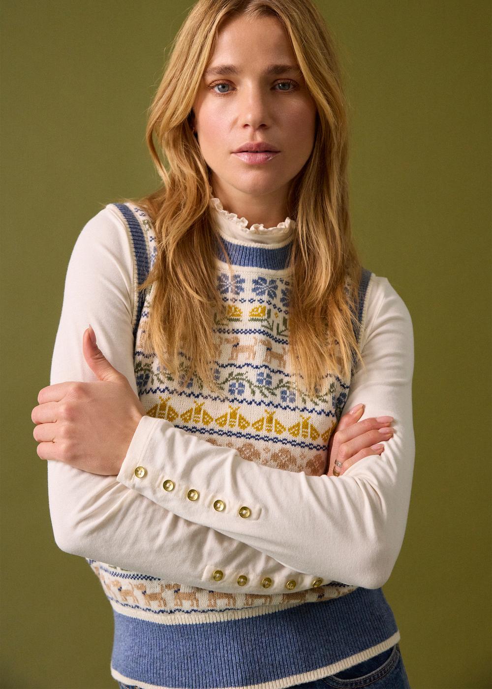 Intarsia Knitted Tank - Image 2