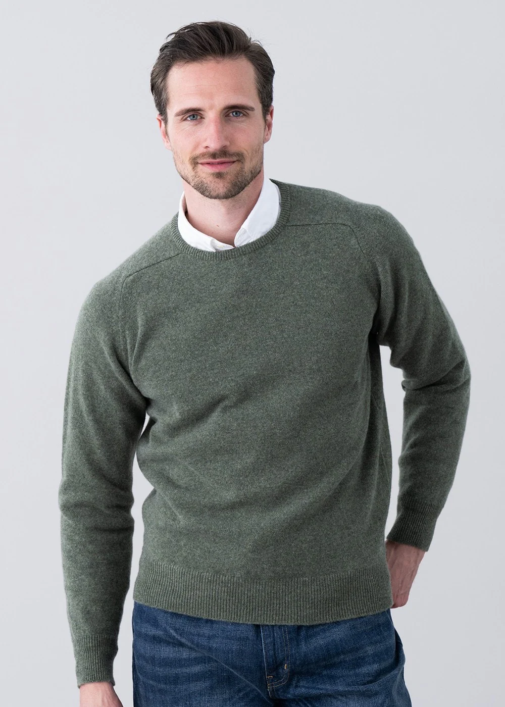 Leven 2 Ply Lambswool Crew Neck