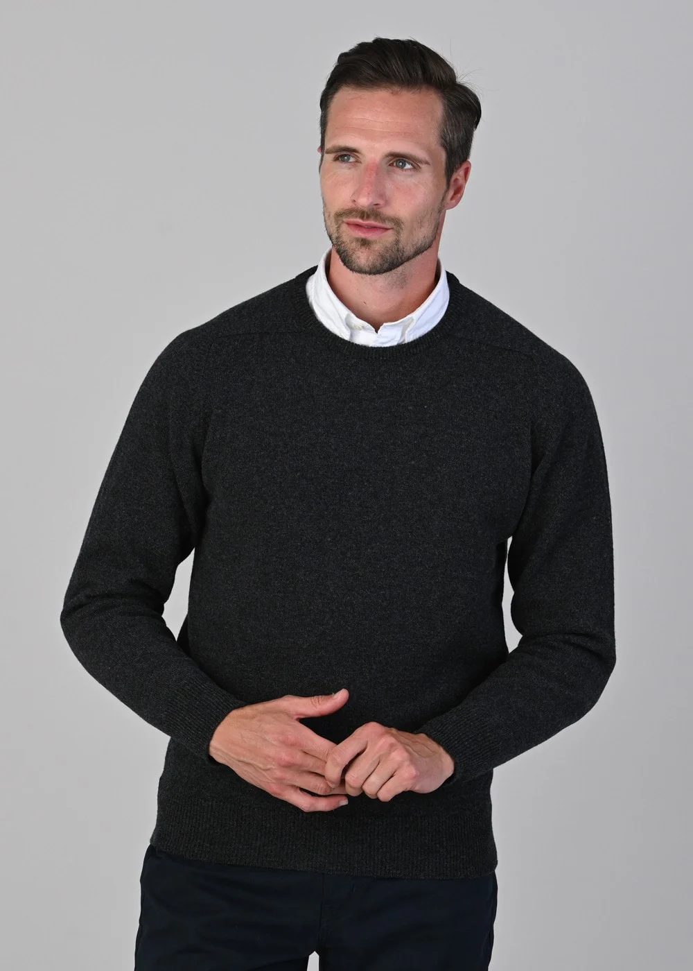 Leven 2 Ply Lambswool Crew Neck