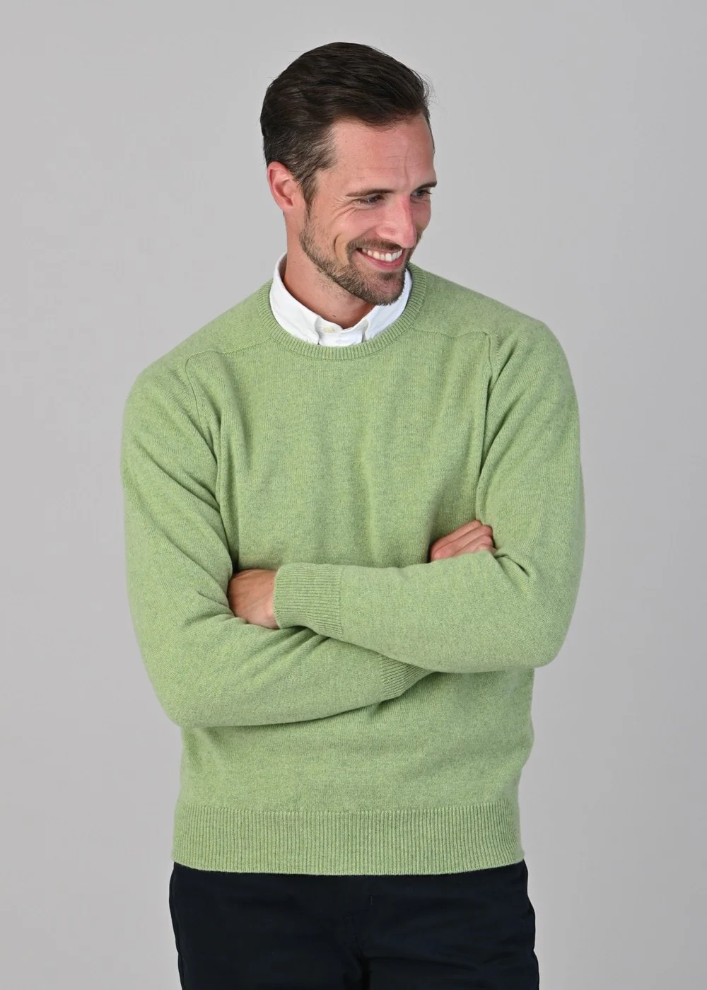 Leven 2 Ply Lambswool Crew Neck Plus Size