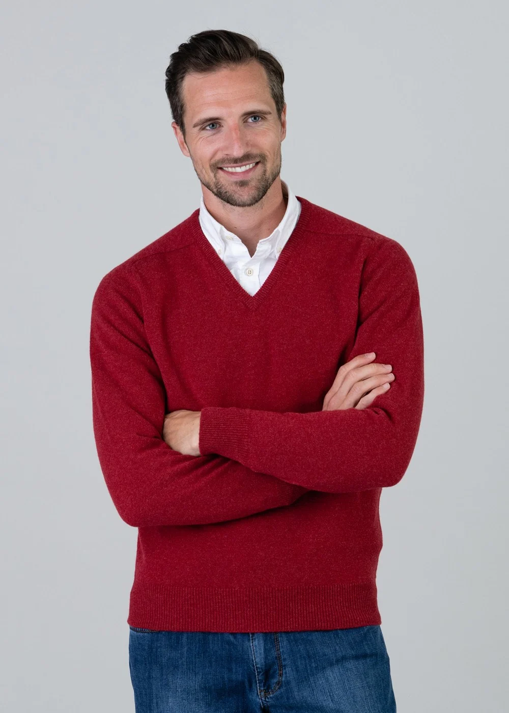 Leven 2 Ply Lambswool V-Neck